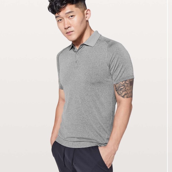 lululemon athletica Other - Lululemon Gray Metal Vent Tech Polo Shirt